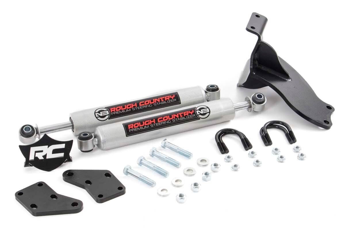 Rough Country | Steering Stabilizer | Dodge Dual Steering Stabilizer 14-20 RAM 2500/3500 Rough Country | 8749430