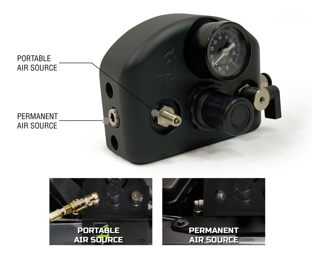 Up Down Air | Tire Inflation System | Tire Inflator System 4 Tire Universal With Box, Fittings, Hoses and Storage Bag Black UP Down Air | 88-9999