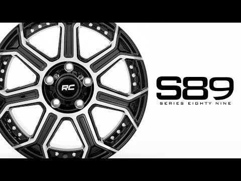 Rough Country | Wheels | 89 Series Wheel One-Piece Black Machined Gun Metal 22x10 8x6.5 -19mm Rough Country | 89221010