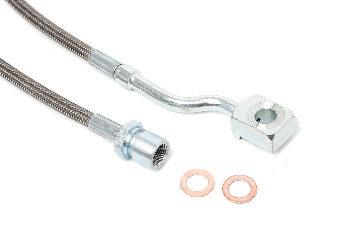 Rough Country | Brake Lines | Extended Front Brake Lines 5-7.5 Inch Lifts 07-19 Silverado/Sierra 1500/SUV Rough Country | 89370
