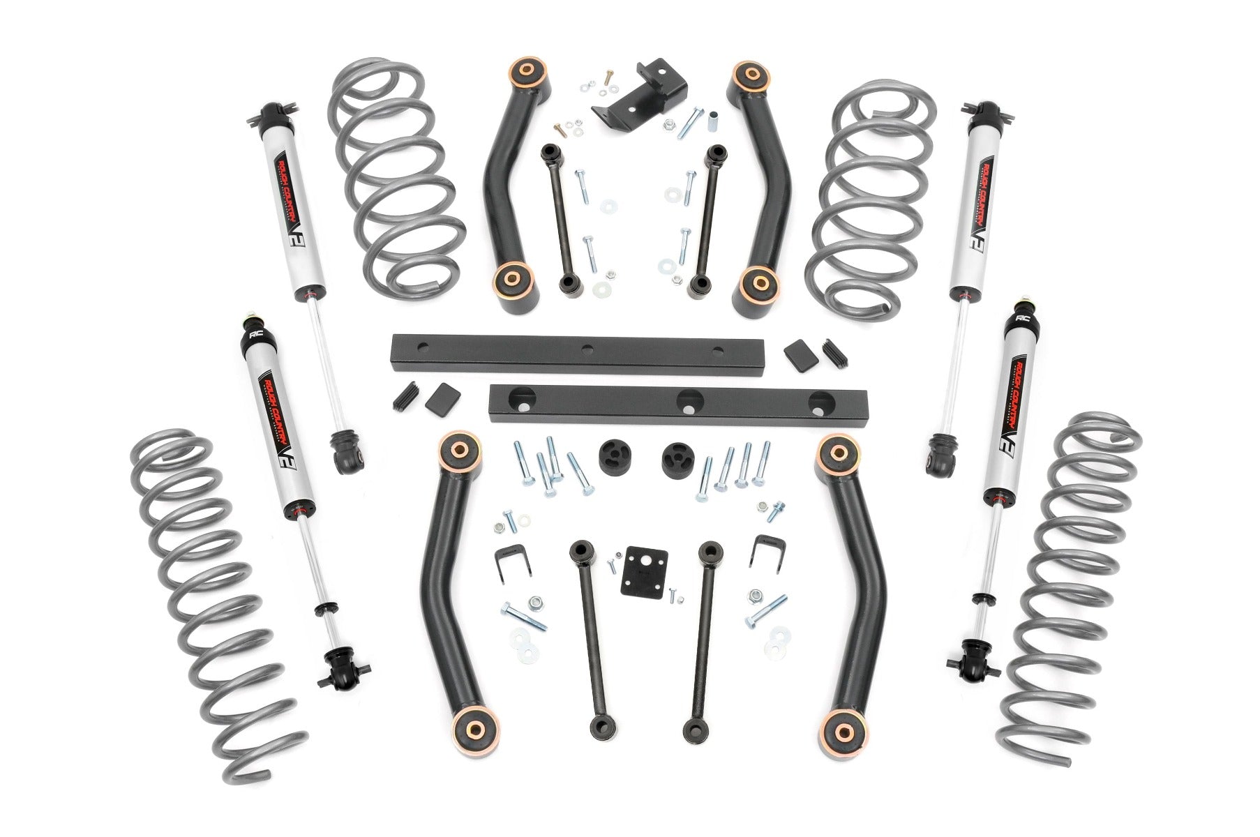 4 Inch Lift Kit V2 97-02 Jeep Wrangler TJ 4WD Rough Country