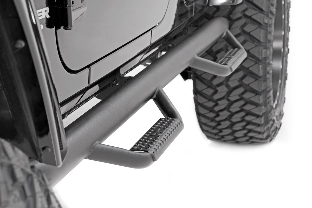 Jeep Wheel to Wheel Nerf Steps 07-18 Wrangler JK 4 Door Rough Country