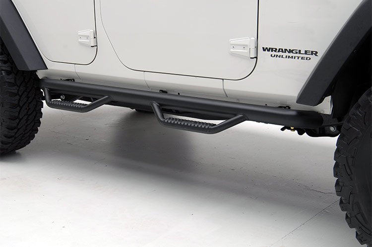 Rough Country | Nerf Bars | Jeep Wheel to Wheel Nerf Steps 07-18 Wrangler JK 4 Door Rough Country | 90764