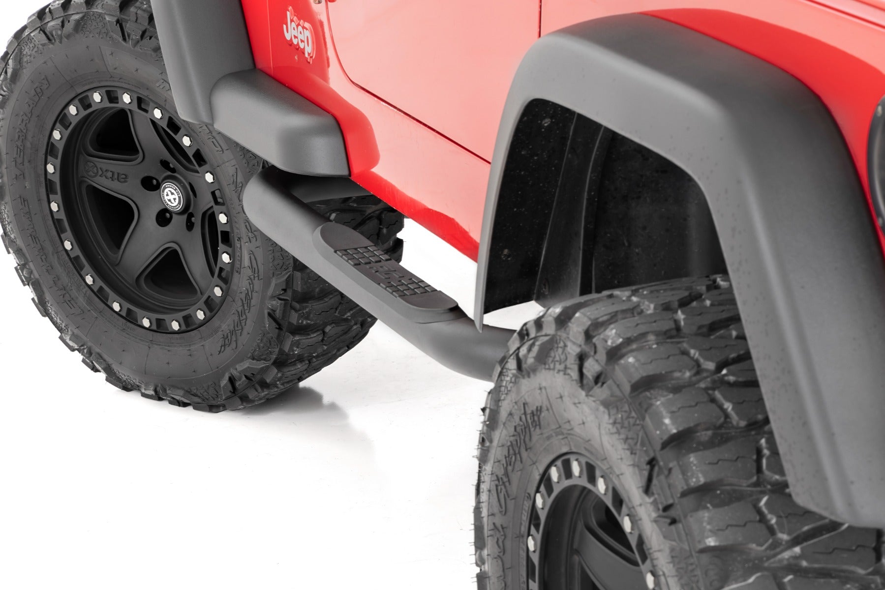 Rough Country | Nerf Bars | Nerf Bar 3.0 Inch 97-06 Jeep Wrangler TJ/87-95 Wrangler YJ Rough Country | 90799