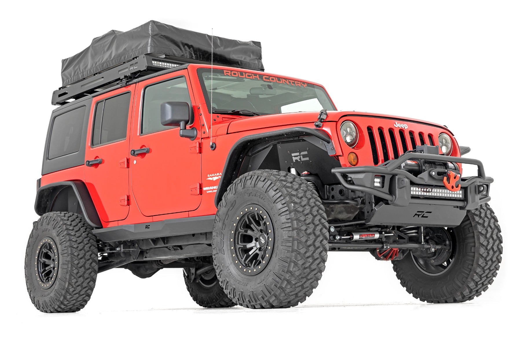 Rough Country | Rock Sliders | Rock Sliders Heavy Duty 4-Door 07-18 Jeep Wrangler JK 4WD Rough Country | 90800