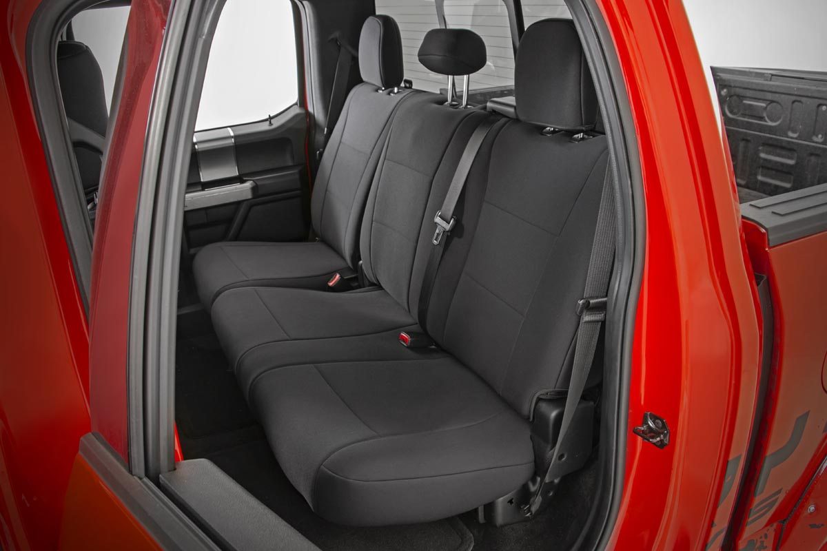 Rough Country | Seat Cover | Seat Covers Rear Bench Seat Ford F-150 (15-21)/Super Duty (17-23) Rough Country | 91017
