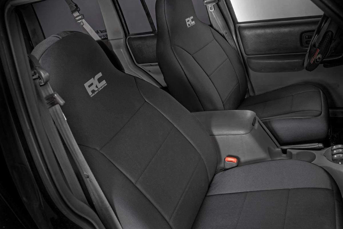 Rough Country | Seat Cover | Seat Covers Non Detach Headrest Front and Rear 84-96 Jeep Cherokee XJ Rough Country | 91021A