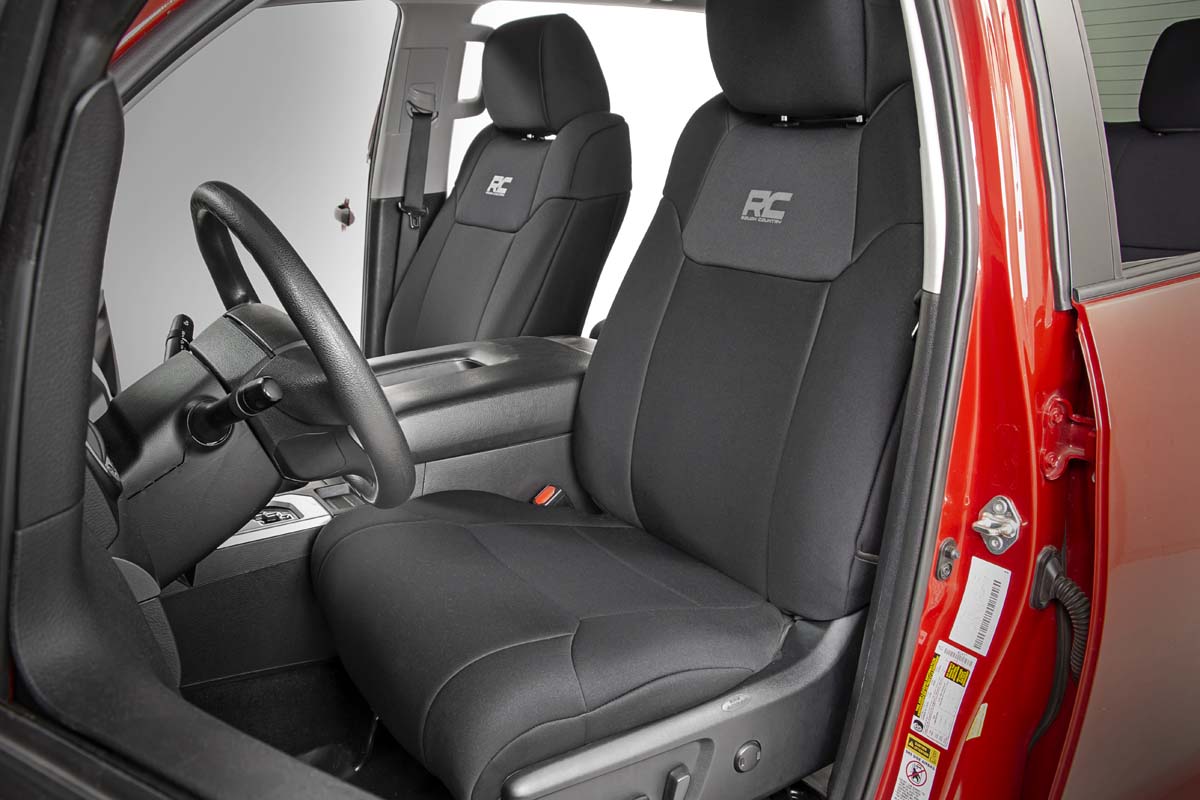 Rough Country | Seat Cover | Toyota Neoprene Front and Rear Seat Covers 14-20 Tundra Crew Cab Rough Country | 91027A