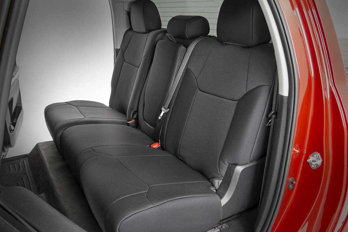 Rough Country | Seat Cover | Toyota Neoprene Front and Rear Seat Covers 14-20 Tundra Crew Cab Rough Country | 91027A