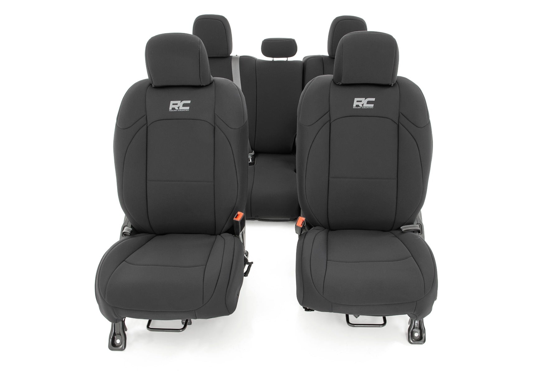 Rough Country | Seat Cover | Jeep Neoprene Seat Cover Set Black 20-Up Gladiator JT Rough Country | 91034