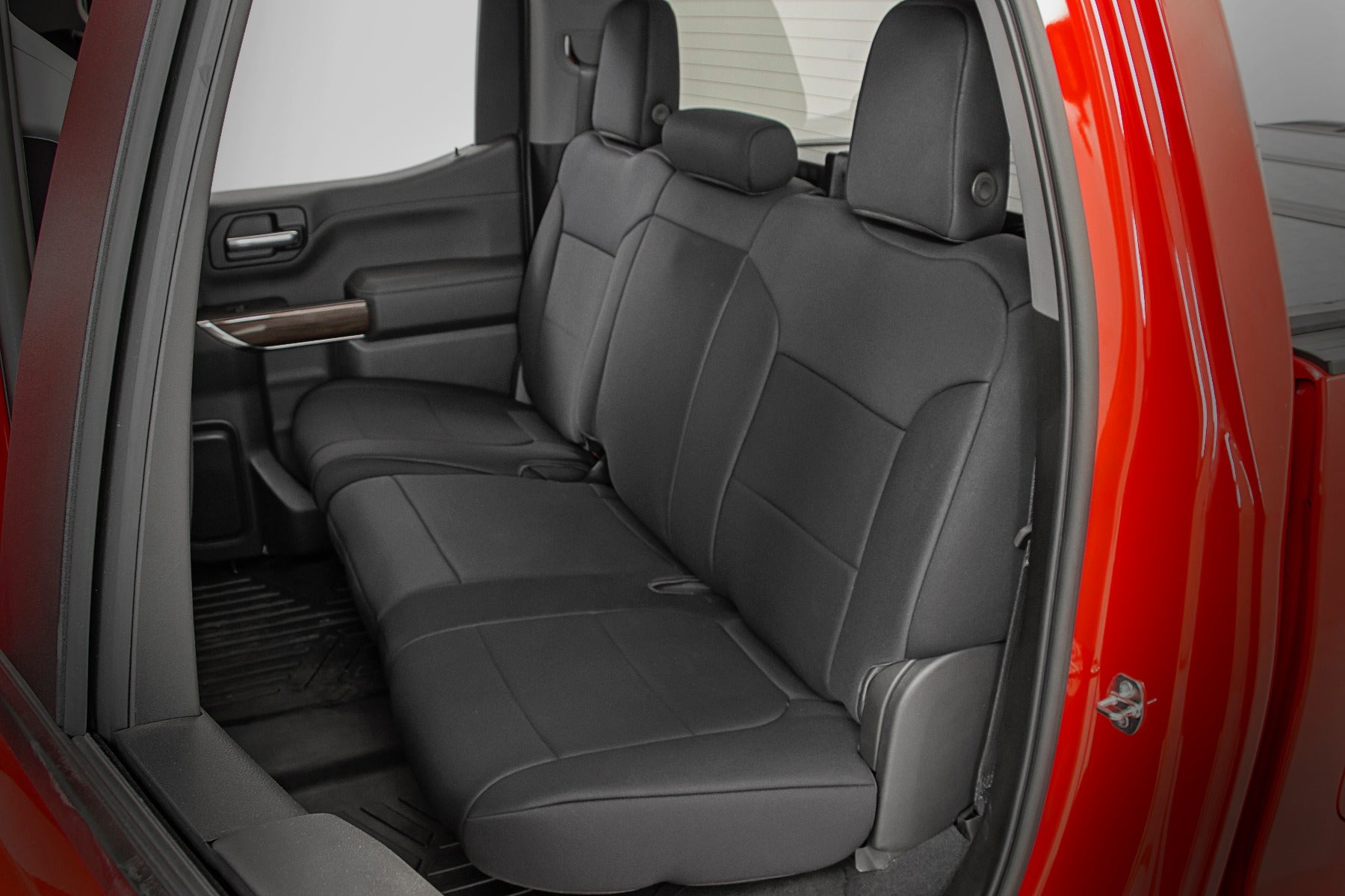 Rough Country | Seat Cover | GM Neoprene Seat Covers Front and Rear Black For 19-21 1500 Rough Country | 91036