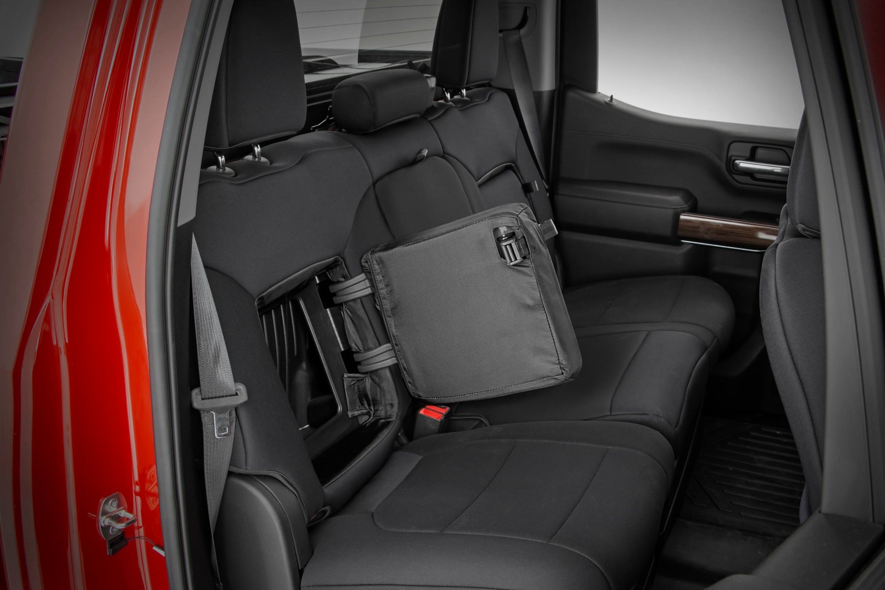Rough Country | Seat Cover | GM Neoprene Seat Covers Front and Rear w/ Back Storage Black 19-21 Chevrolet Silverado 1500 Rough Country | 91037