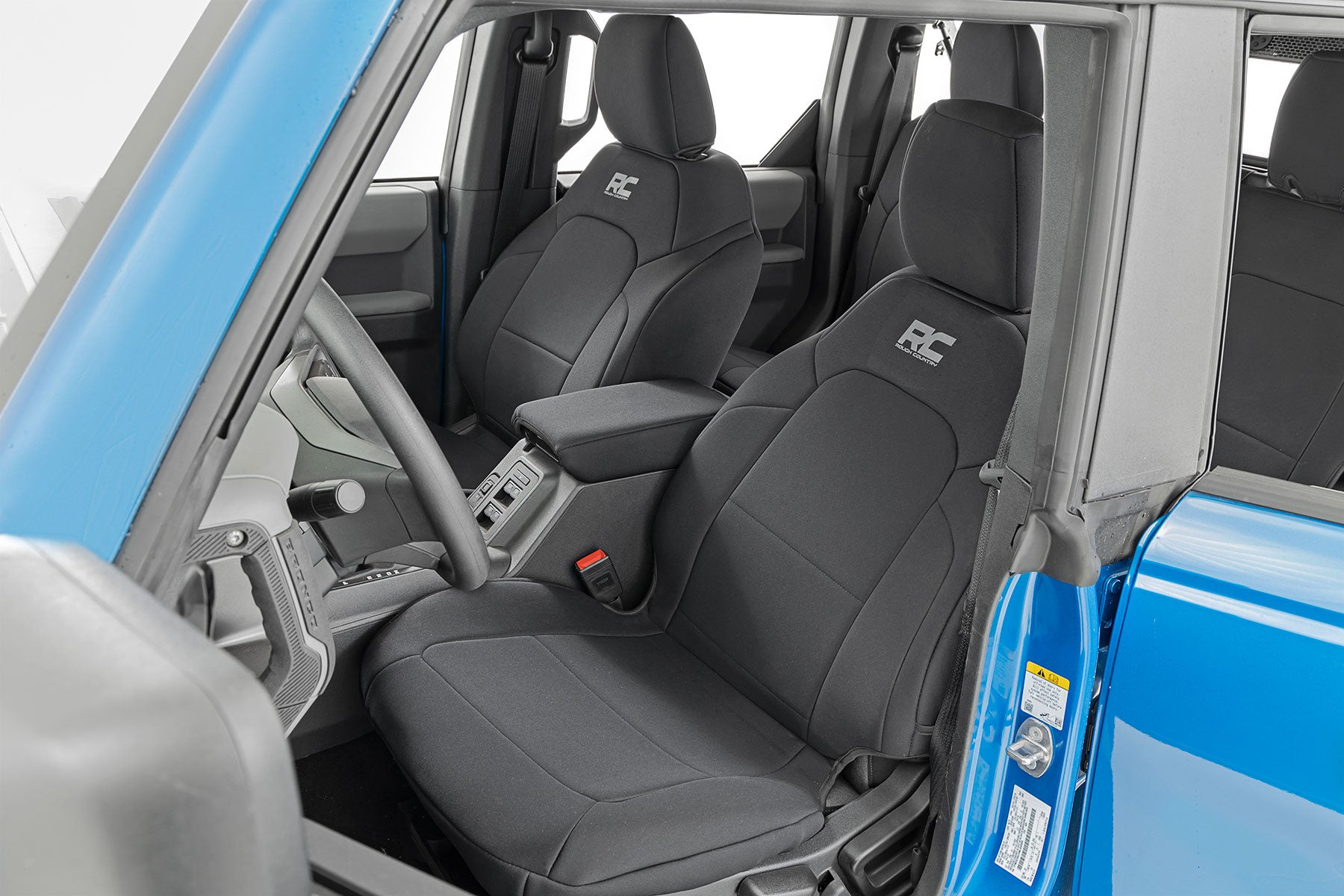 Rough Country | Seat Cover | Bronco Seat Covers Front and Rear 21-22 Ford Bronco 4-Door Rough Country | 91045
