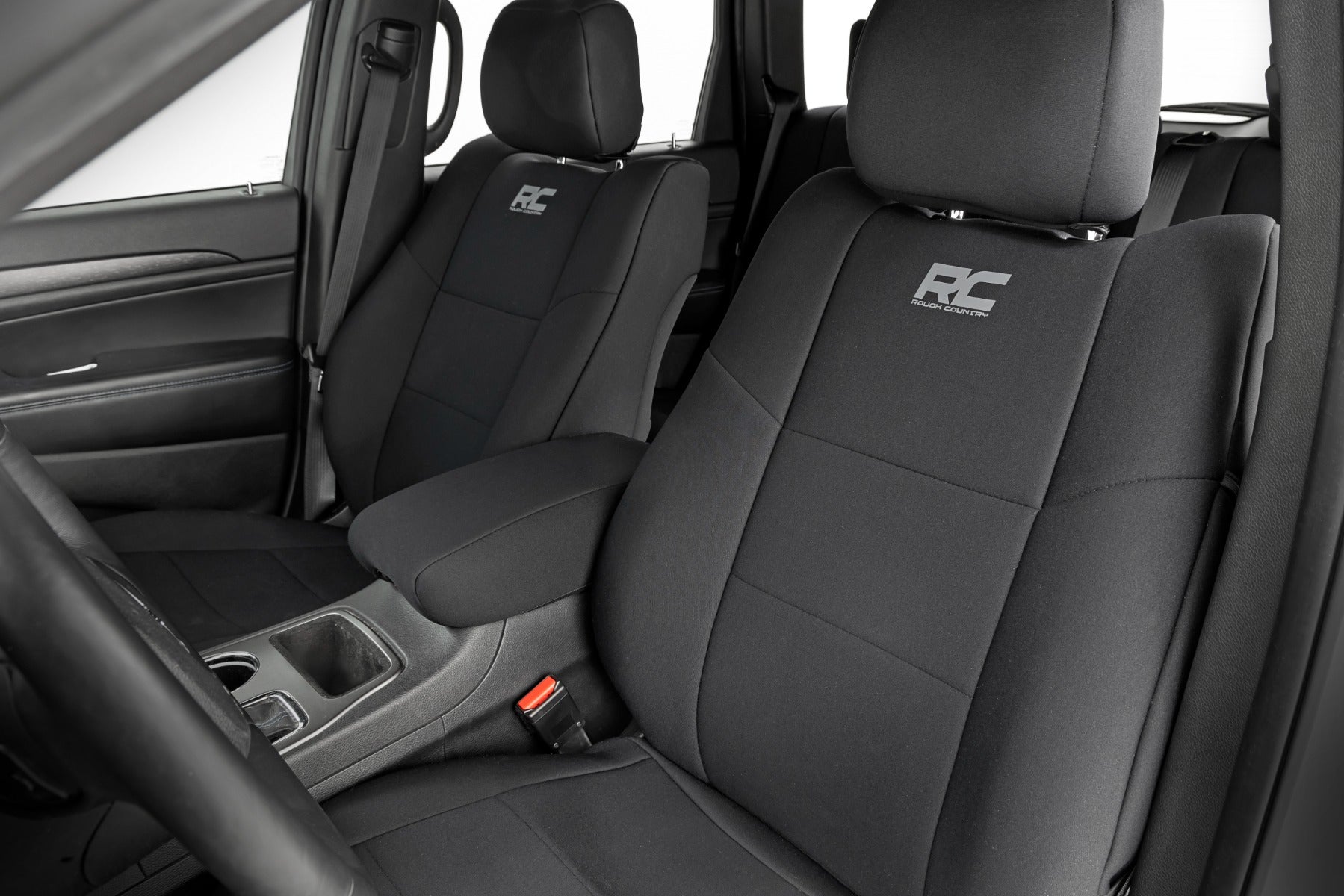 Rough Country | Seat Cover | Seat Covers Front Row and Rear Row Bench Jeep Grand Cherokee WK2 2WD/4WD (11-22) Rough Country | 91046