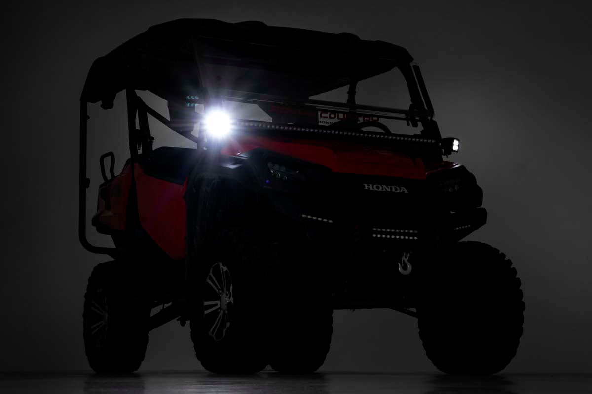 Rough Country | LED Light Pods | Honda Dual LED Cube Kit 2.0 Inch Black Series w/ White DRL 16-20 Pioneer Rough Country | 92011