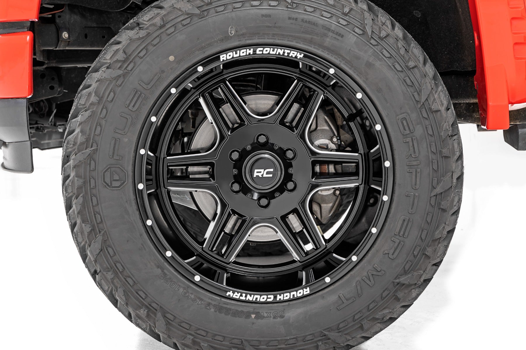 Rough Country | Wheels | 92 Series Wheel Machined One-Piece Gloss Black 22x12 8x6.5 -44mm Rough Country | 92221210