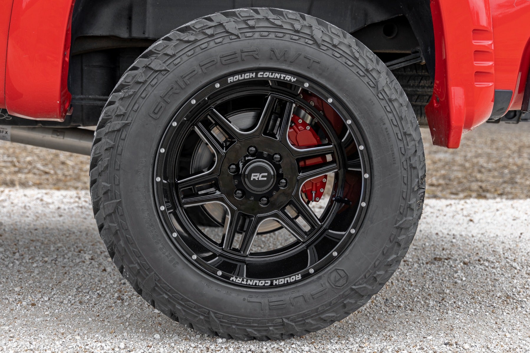 Rough Country | Wheels | 92 Series Wheel Machined One-Piece Gloss Black 22x12 8x6.5 -44mm Rough Country | 92221210
