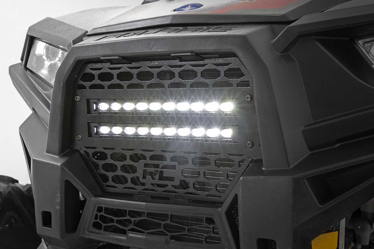 Rough Country | LED Light Bars | Polaris RZR Dual 10 Inch Slimline LED Grille Kit For 14-Pres RZR 1000XP/1000S Rough Country | 93041