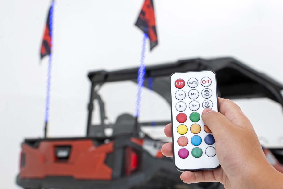 Rough Country | Light Whips | Polaris LED Whip Light Bed Mounting System 17-20 General/14-20 Ranger Rough Country | 93049