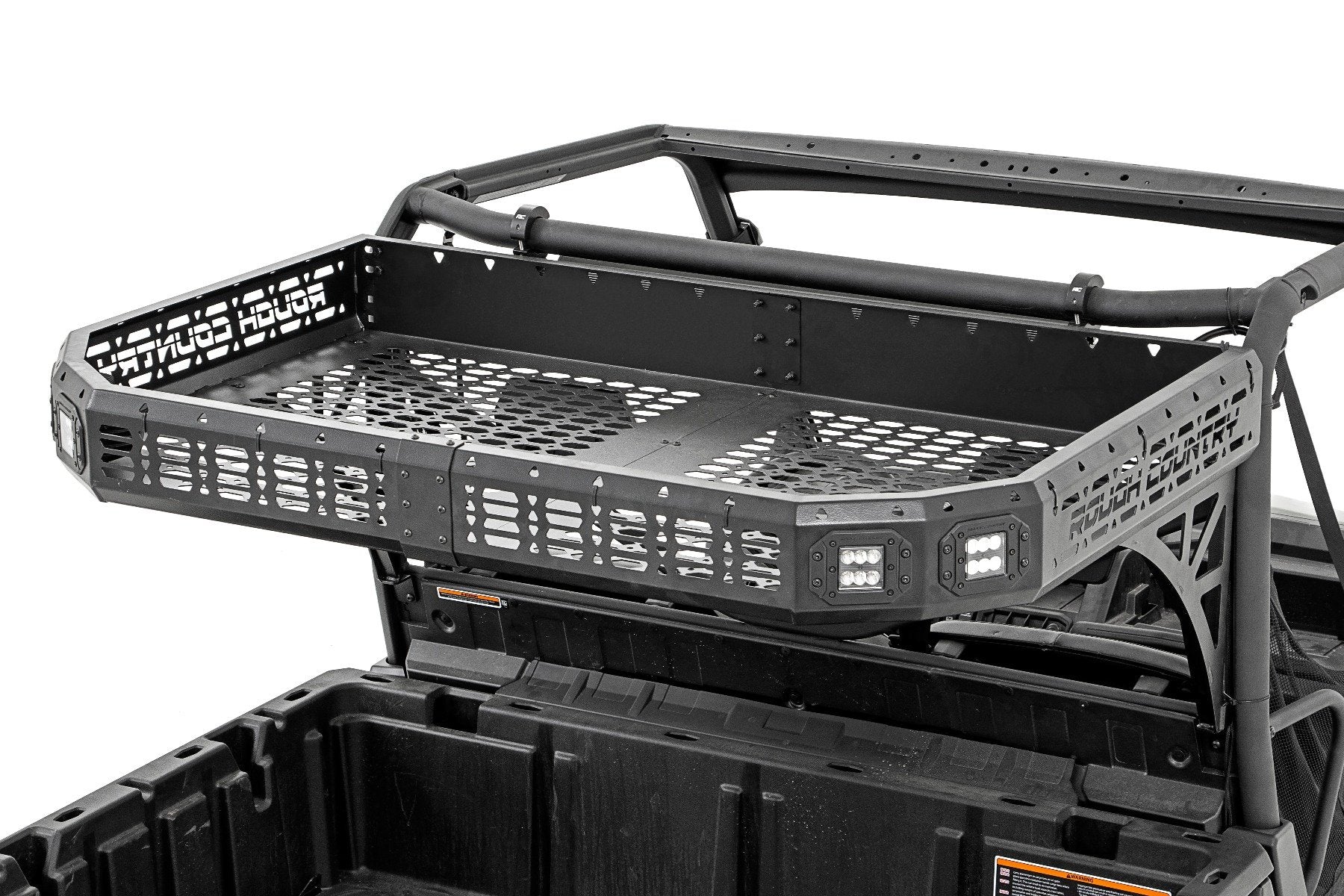 Rough Country | Cargo Rack | Polaris Rear Cargo Rack w/ Cube Lights (19-20 Ranger 1000XP) | 93057