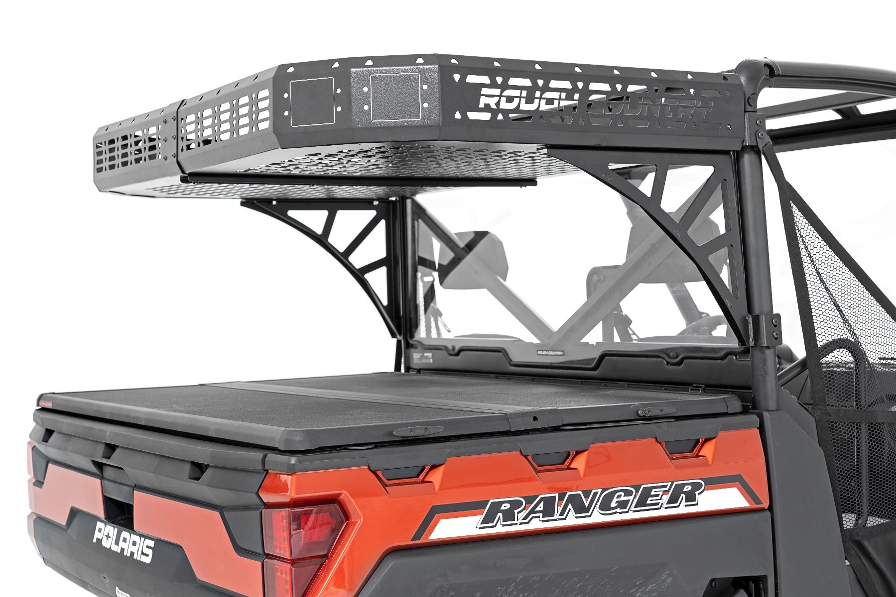 Rough Country | Cargo Rack | Polaris Rear Cargo Rack w/ Cube Lights (19-20 Ranger 1000XP) | 93057