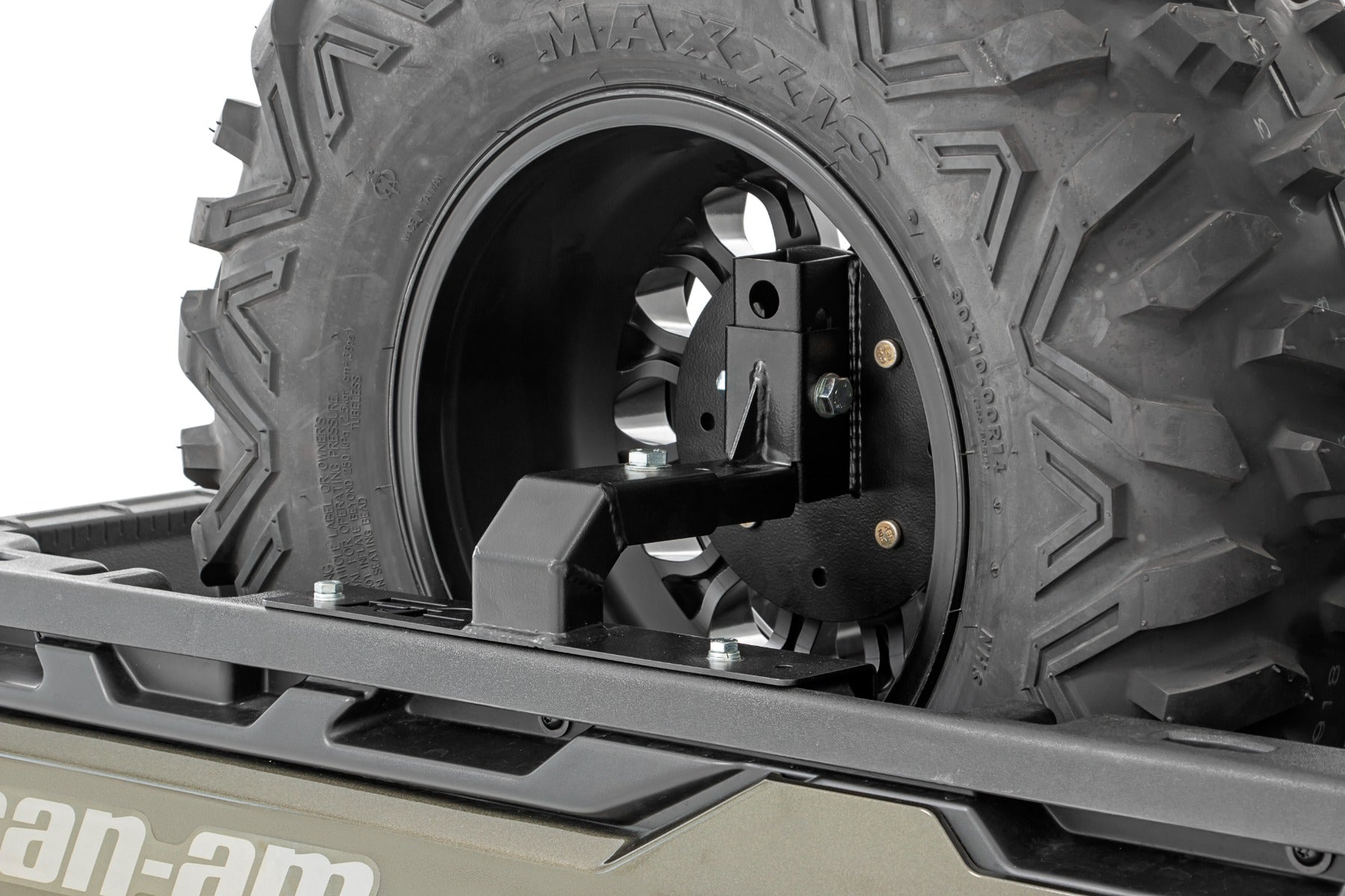Rough Country | Spare Tire Carrier | Spare Tire Carrier Bed Side Mount 16-22 Polaris Ranger 1000XP/13-21 Ranger 900XP Rough Country | 93089