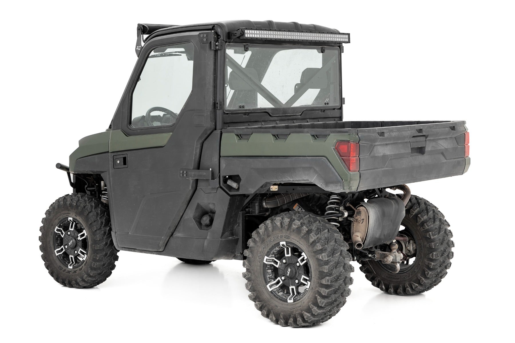 Rough Country | LED Light Bars | LED Light Rear Mount 50 Inch Single Row Black Pair 14-22 Polaris Ranger 1000XP Rough Country | 93125