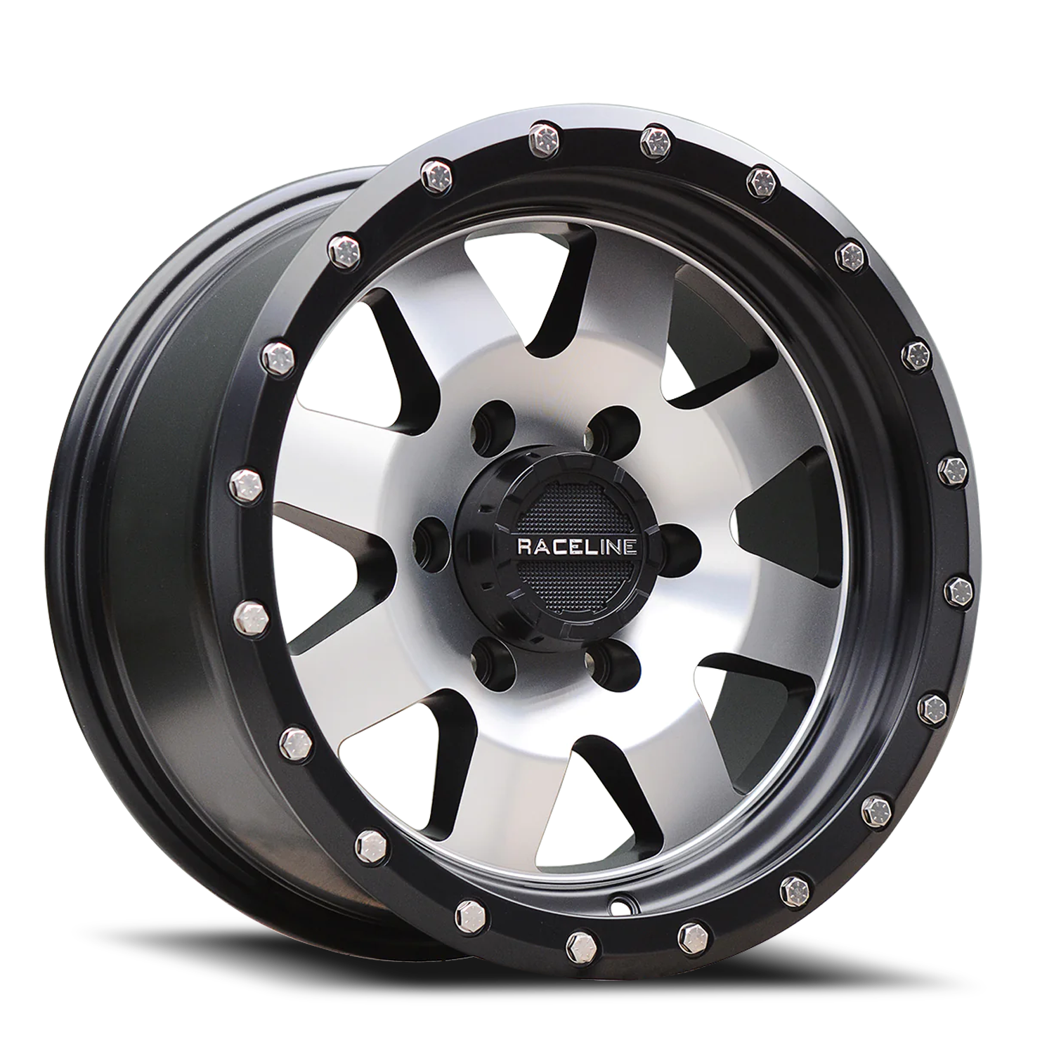 RACELINE | Aluminum Wheels | Aluminum Wheels 20x9 Defender 935M Machined Face Black Multi Spoke 18 Offset 5 on 150 Bolt Pattern 110.3 Bore Raceline | 935M-29051+18