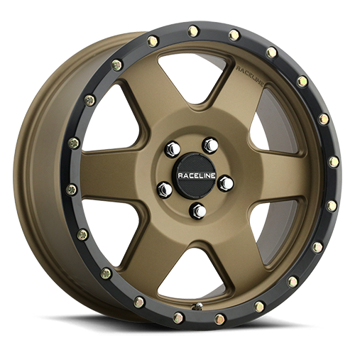 RACELINE | Aluminum Wheels | Aluminum Wheels 20x9 Boost 946BZ Satin Bronze 6 Spoke 18 Offset 5 on 139.7 Bolt Pattern 107.95 Bore Raceline | 946BZ-29055+18