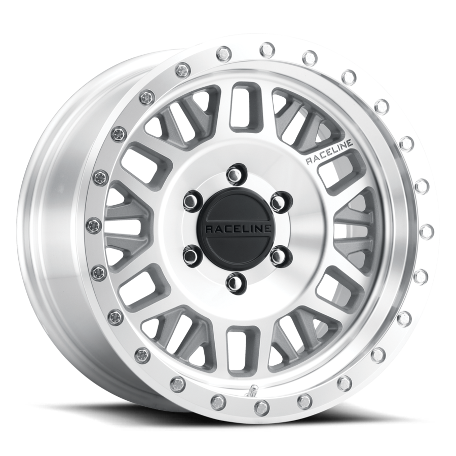 RACELINE | Aluminum Wheels | Aluminum Wheels 18x9 Ryno 951MC Machined Silver 18 Offset 6 on 135 Bolt Pattern 87.1 Bore Raceline | 951MC-89065+18