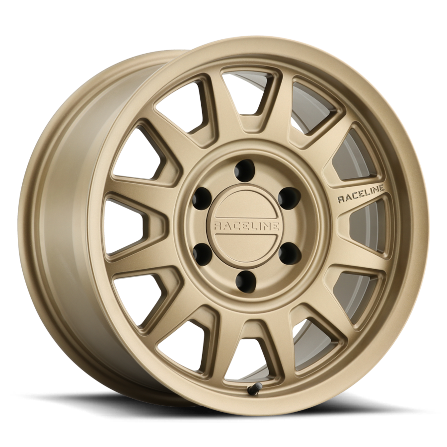 RACELINE | Aluminum Wheels | Aluminum Wheels 17x9 Aero HD 952BZ Satin Bronze Gold -12 Offset 6 on 139.7 Bolt Pattern 106.1 Bore Raceline | 952BZ-79060-12