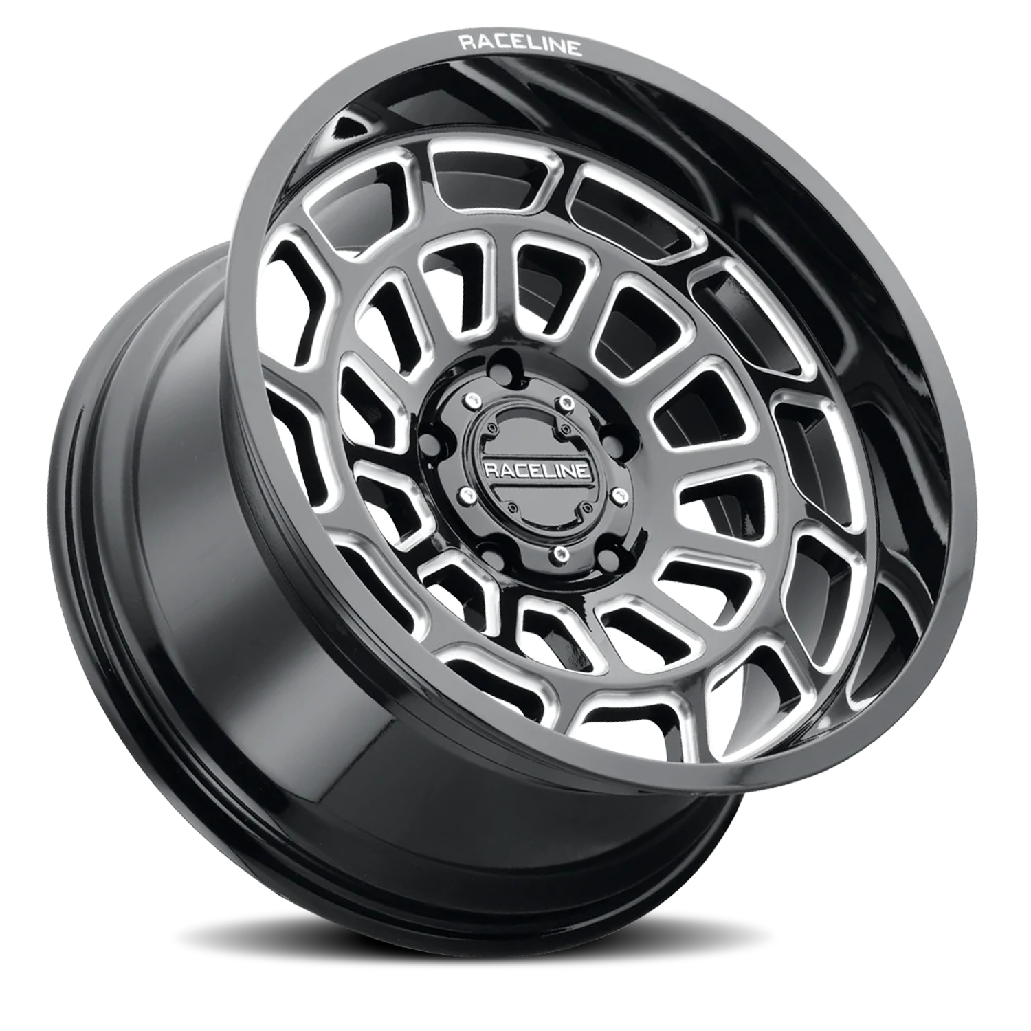 RACELINE | Aluminum Wheels | Aluminum Wheels 22x12 Warp 955M Milled Gloss Black -44 Offset 5 on 127 Bolt Pattern 78.1 Bore Raceline | 955M-221250-44