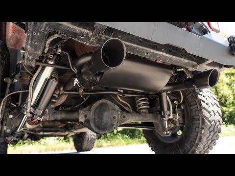Rough Country | Exhaust | Jeep Dual Outlet Performance Exhaust - Black 07-18 Wrangler JK Rough Country | 96002A