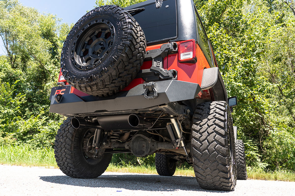 Rough Country | Exhaust | Jeep Dual Outlet Performance Exhaust - Black 07-18 Wrangler JK Rough Country | 96002A