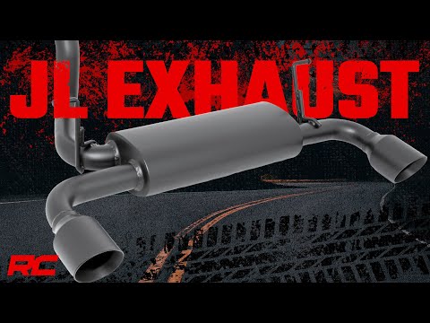 Rough Country | Exhaust | Jeep Dual Outlet Performance Exhaust - Black 18-20 Wrangler JL/JLU Rough Country | 96003