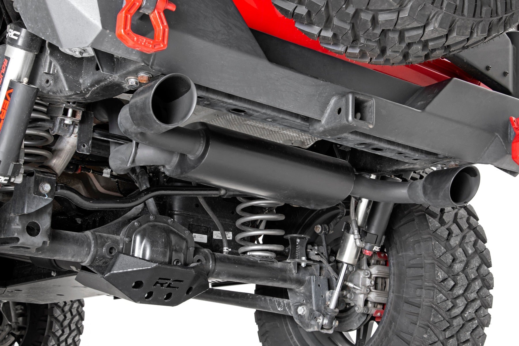 Rough Country | Exhaust | Jeep Dual Outlet Performance Exhaust - Black 18-20 Wrangler JL/JLU Rough Country | 96003