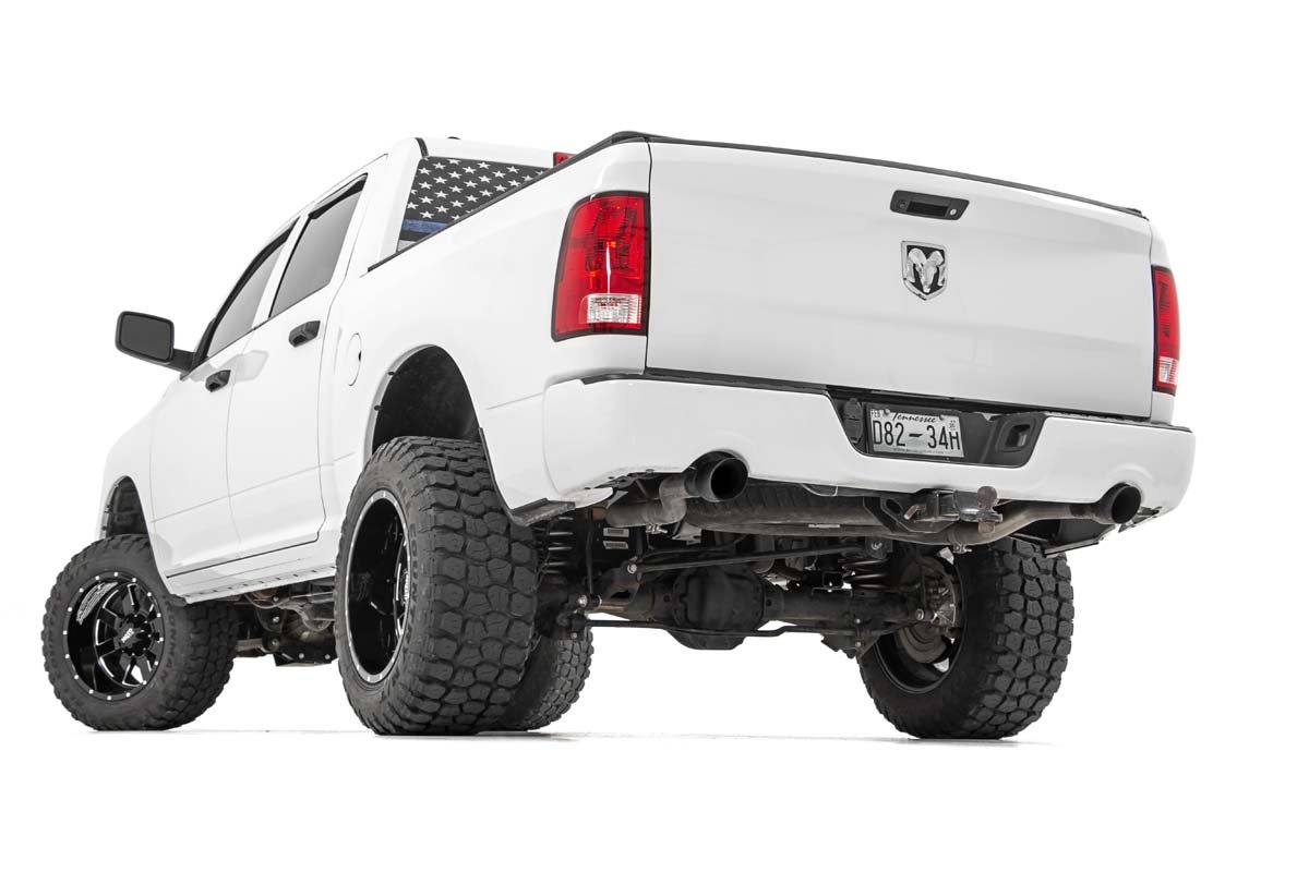 Rough Country | Cat Back Exhaust | Dual Cat-Back Exhaust System w/Black Tips 09-18 RAM 1500 V8-4.7L, 5.7L Rough Country | 96009