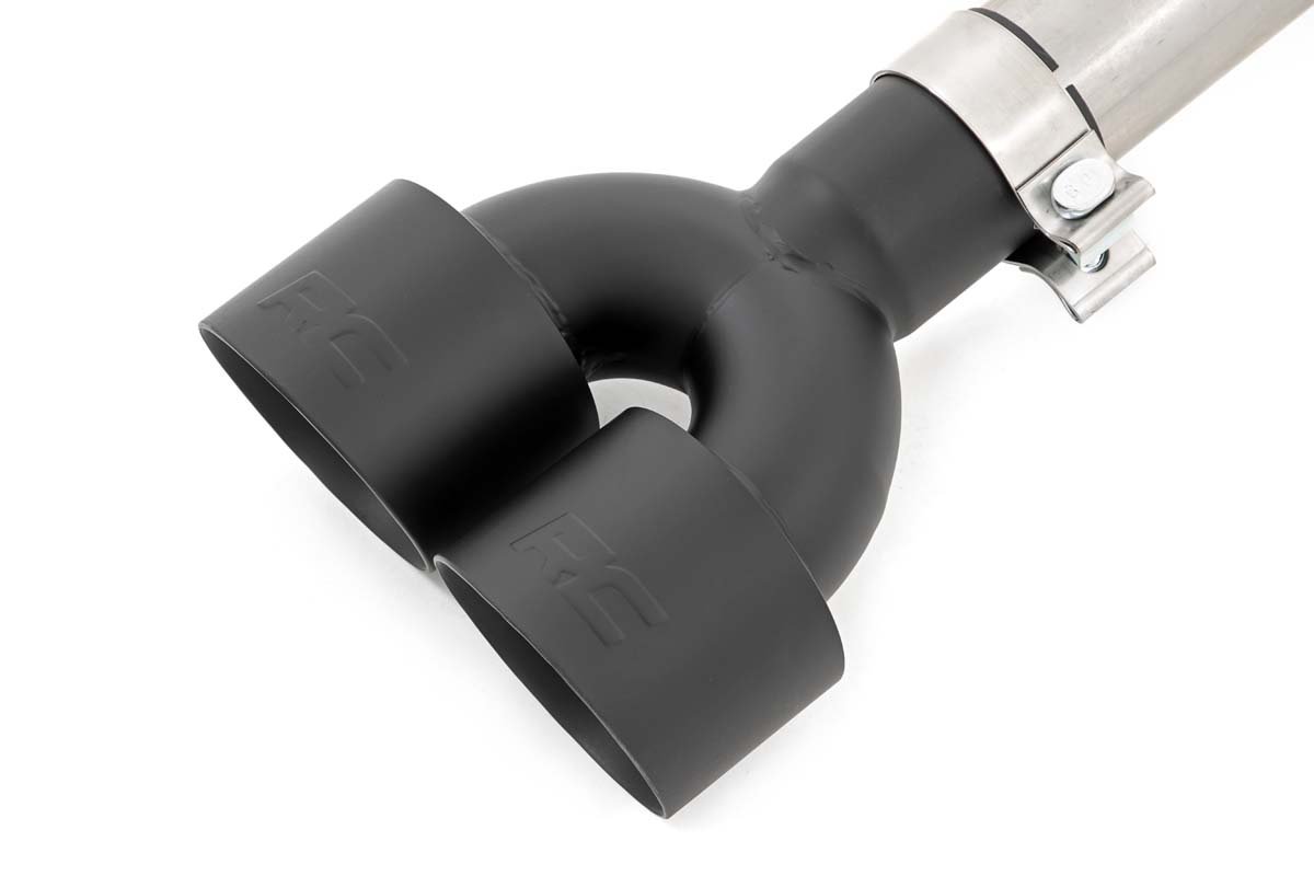 Rough Country | Cat Back Exhaust | Dual Cat-Back Exhaust System w/Black Tips 19-20 Silverado 1500 5.3 Liter Rough Country | 96011