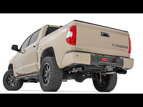 Rough Country | Cat Back Exhaust | Dual Cat-Back Exhaust System w/Black Tips 09-20 Toyota Tundra V8-4.6L, 5.7L Rough Country | 96012