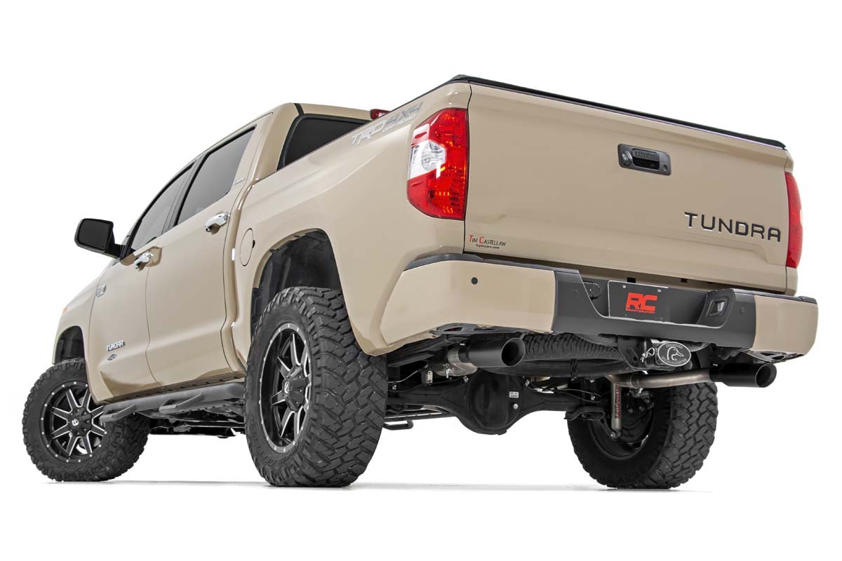 Rough Country | Cat Back Exhaust | Dual Cat-Back Exhaust System w/Black Tips 09-20 Toyota Tundra V8-4.6L, 5.7L Rough Country | 96012