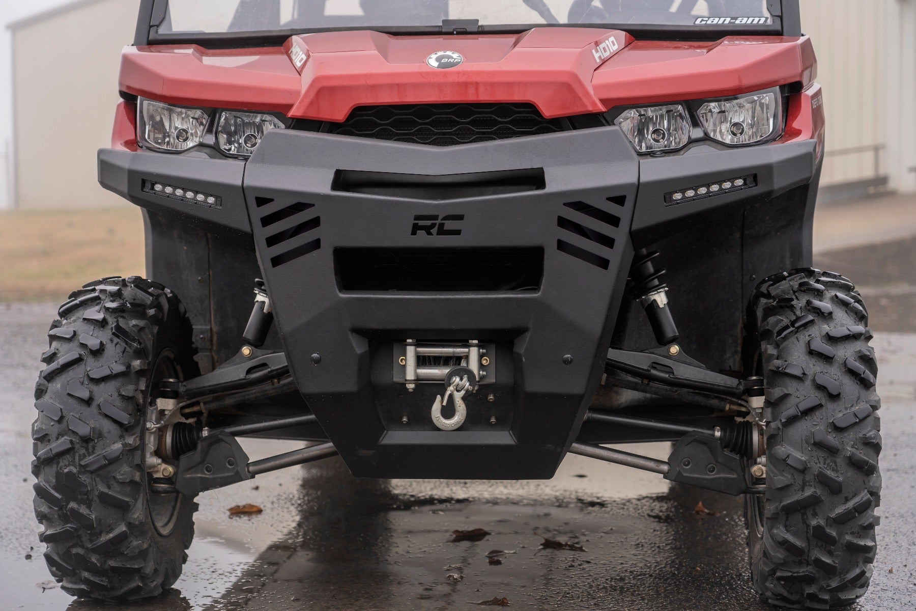 Rough Country | Front Bumpers|Bumpers|Bumpers & Armor|Exterior Parts & Car Care | 16-19 Can-Am Defender Front Bumper w/ 6 Inch and 12 Inch LEDs Rough Country | 97031