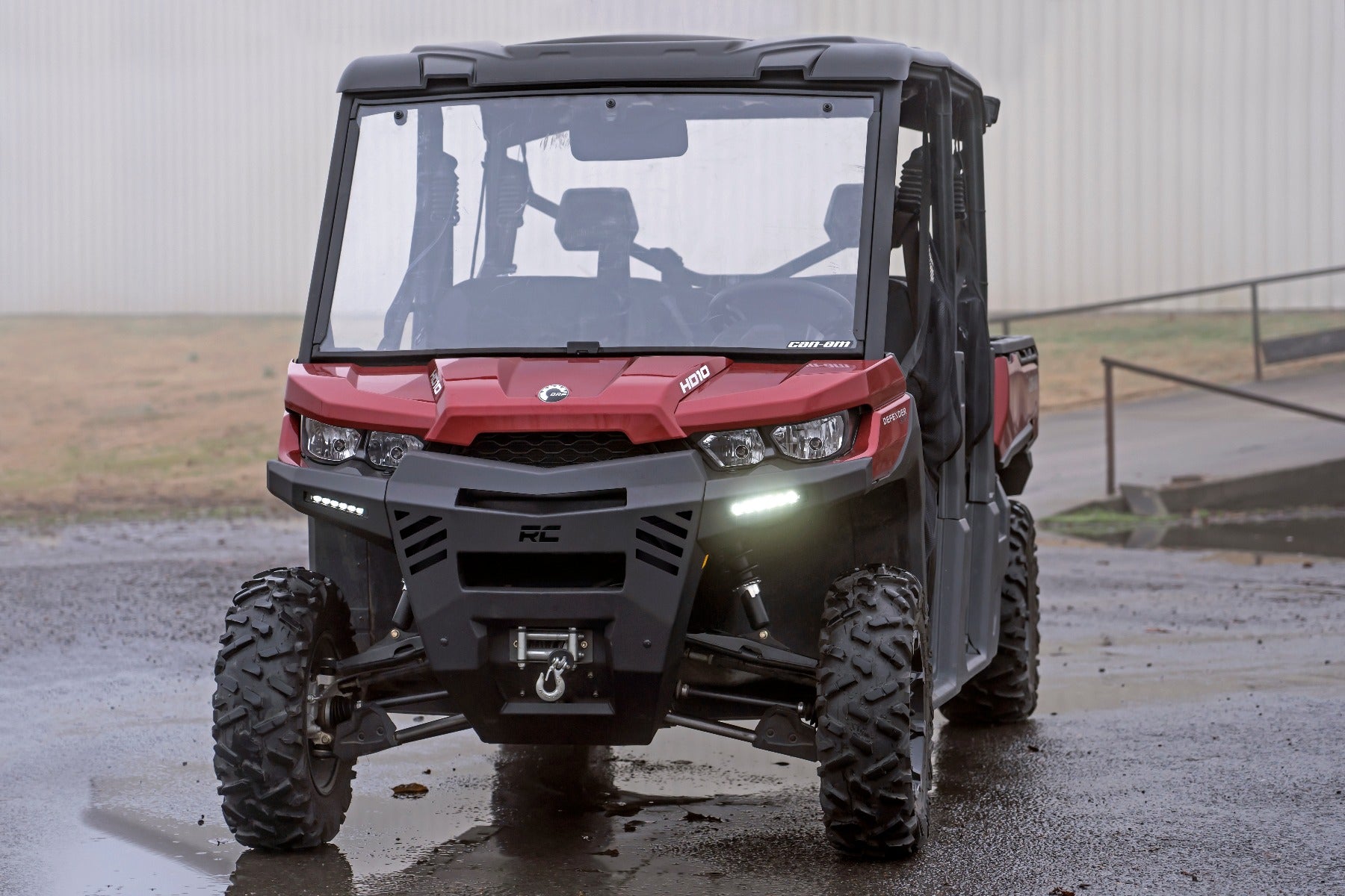 Rough Country | Front Bumpers|Bumpers|Bumpers & Armor|Exterior Parts & Car Care | 16-19 Can-Am Defender Front Bumper w/ 6 Inch and 12 Inch LEDs Rough Country | 97031