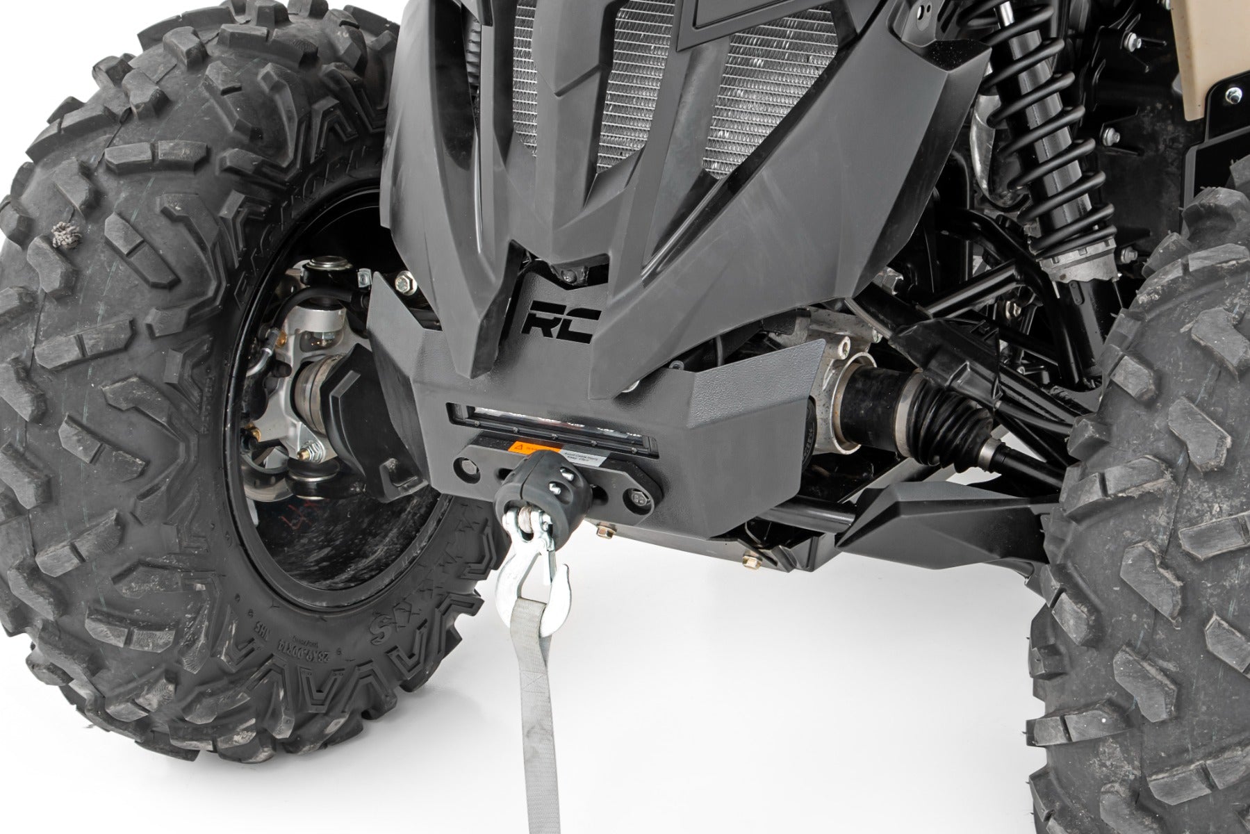 Rough Country | Front Winch Bumpers | Winch Bumper Black Series LED 6 Inch Light Slime Line 13-21 Can-Am Renegade Rough Country | 97072