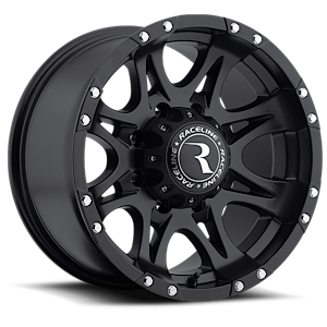 RACELINE | Aluminum Wheels | Aluminum Wheels 18x9 Raptor 981 Matte Black 20 Offset 8 on 170 Bolt Pattern 125 Bore Raceline | 981-89081+20