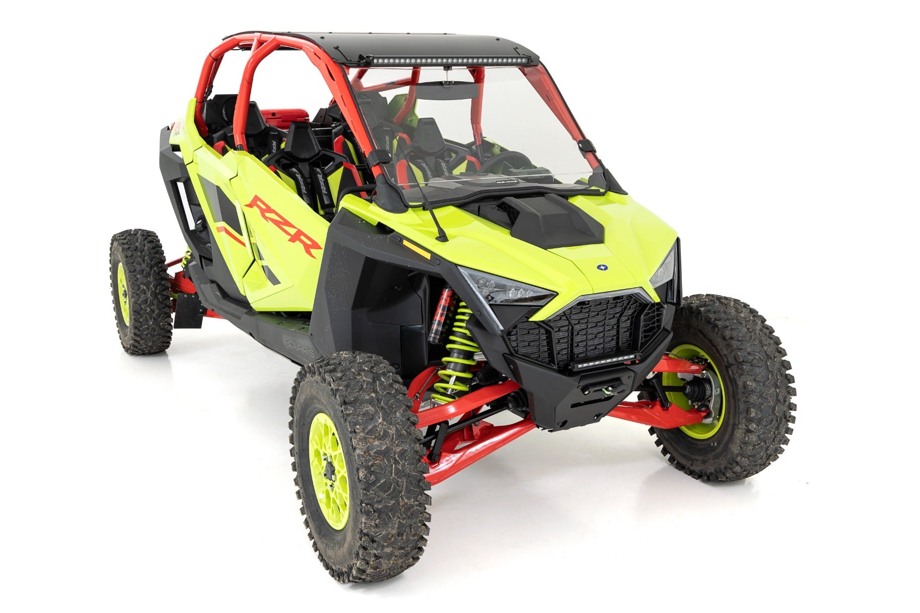 Rough Country | Windshield | Full Windshield Scratch Resistant Bolt On Roof Polaris RZR Pro R/RZR Pro R 4 (2022) Rough Country | 98102210