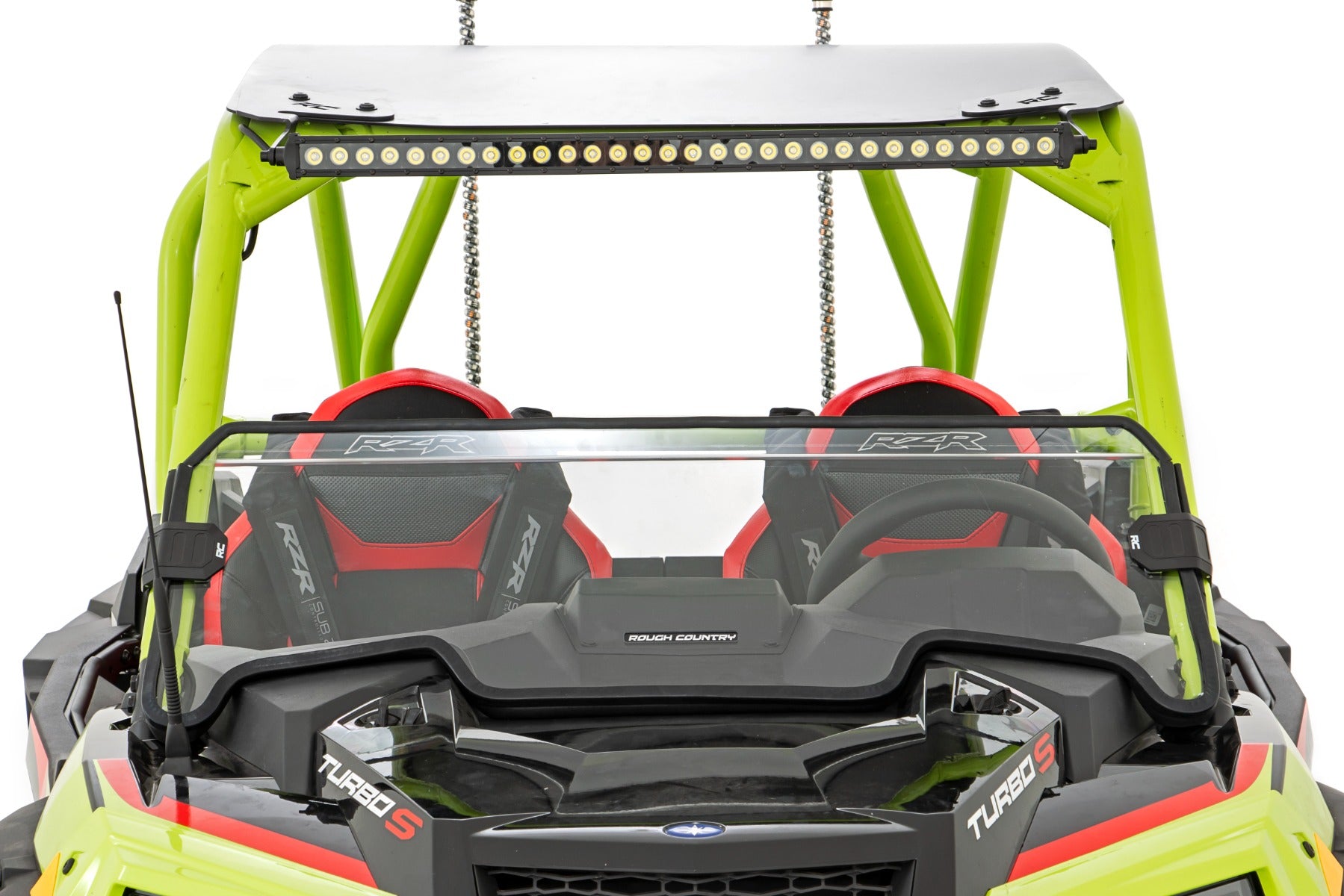 Rough Country | Windshield | Half Windshield Scratch Resistant 19-21 Polaris RZR Turbo S Rough Country | 98112111A