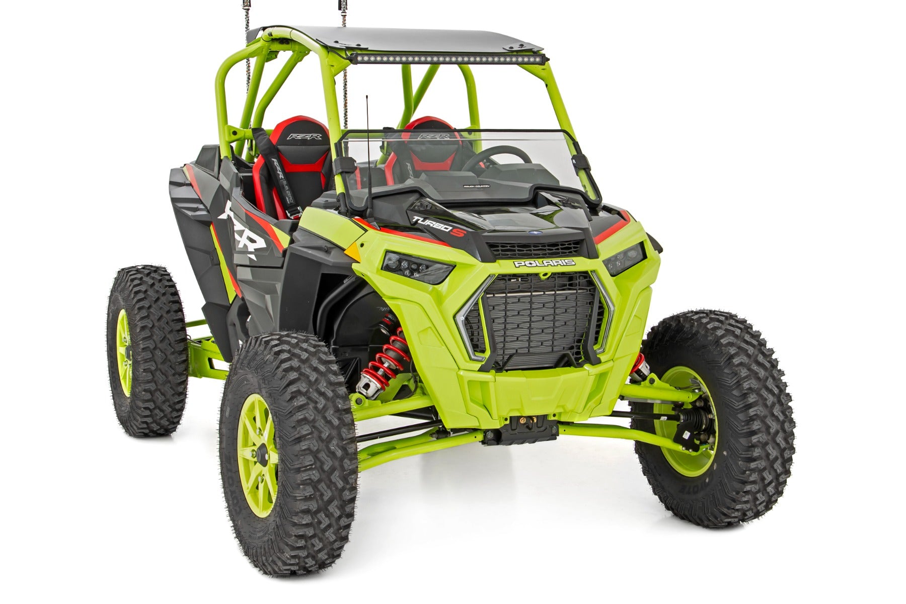 Rough Country | Windshield | Half Windshield Scratch Resistant 19-21 Polaris RZR Turbo S Rough Country | 98112111A