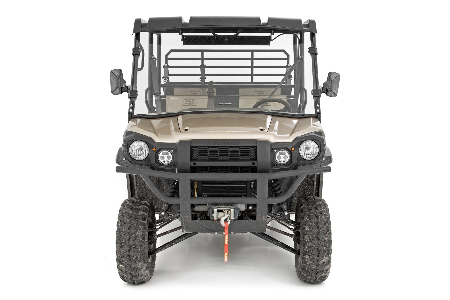 Rough Country | Windshield | Full Windshield Scratch Resistant 16-22 Kawasaki Mule Pro FX/15-22 Mule Pro FXT Rough Country | 98115150