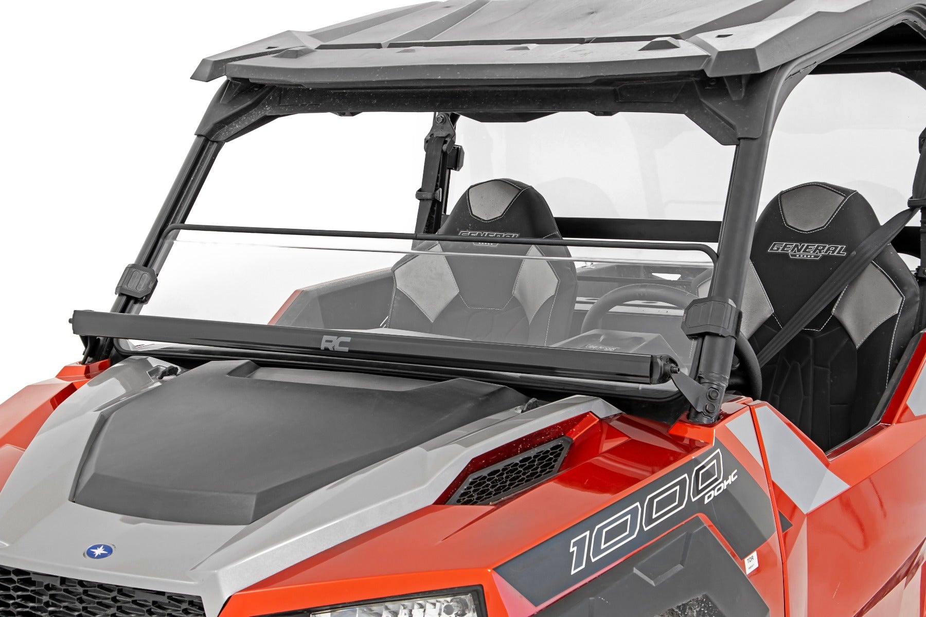 Half Windshield Scratch Resistant 20-22 Polaris General XP 1000/General XP 4 1000 Rough Country