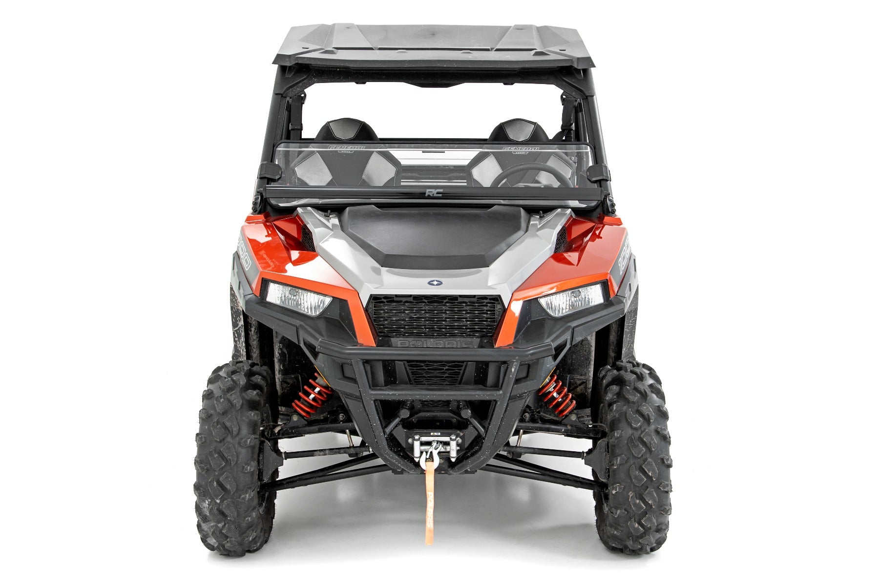 Rough Country | Windshield|Body & Frame|Exterior Parts & Car Care | Polaris Scratch Resistant Half Windshield 16-20 General Rough Country | 98162011